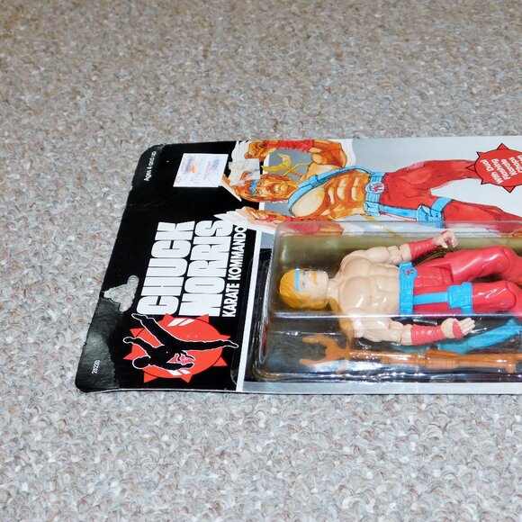 Vintage 1986 Kenner Karate Kommandos Battle Gear Chuck Norris Figure MOC New - Picture 3 of 15